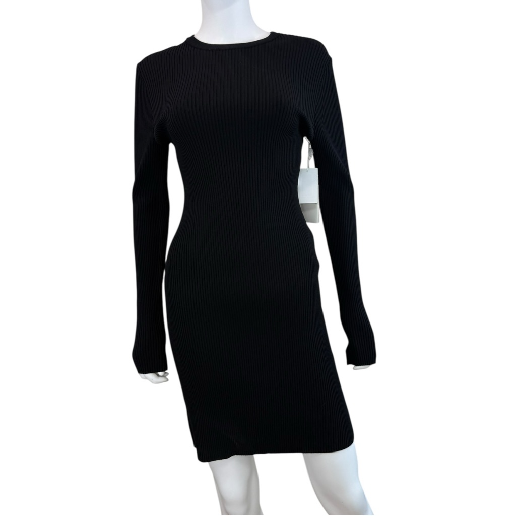 Good American Nwt Black Sweater Knit Dress Size L G0722